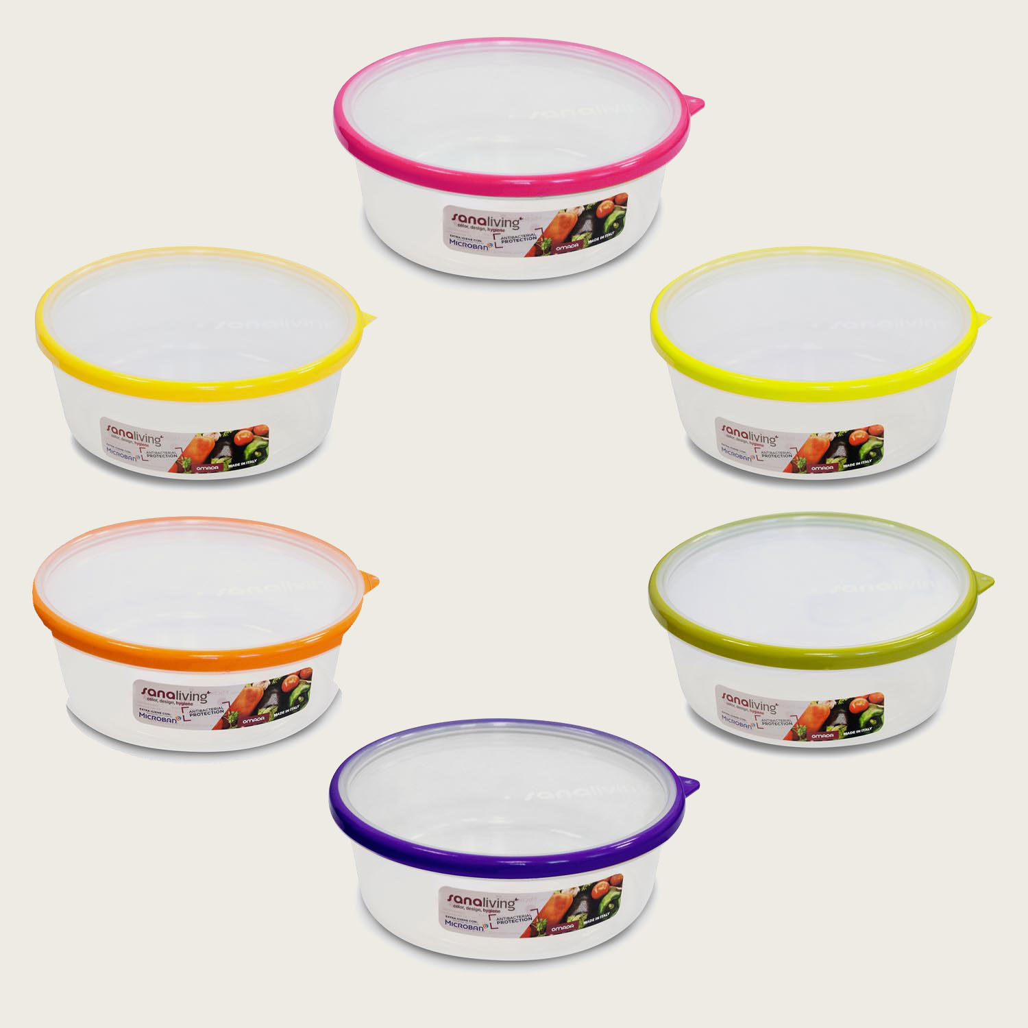 CONTENITORE TONDO IN PLASTICA FRIGO BOX CM.18X6,5