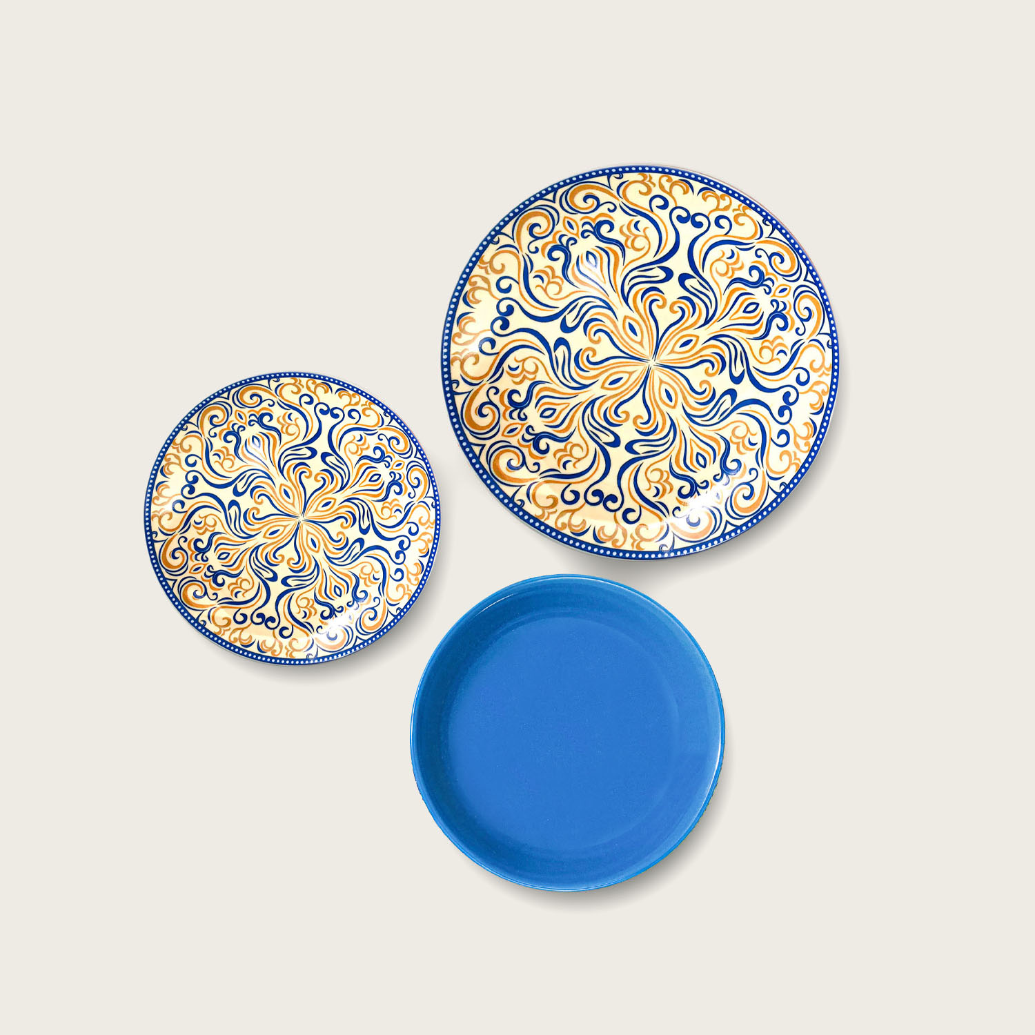 SET 18 PIATTI COORDINATI BLUE