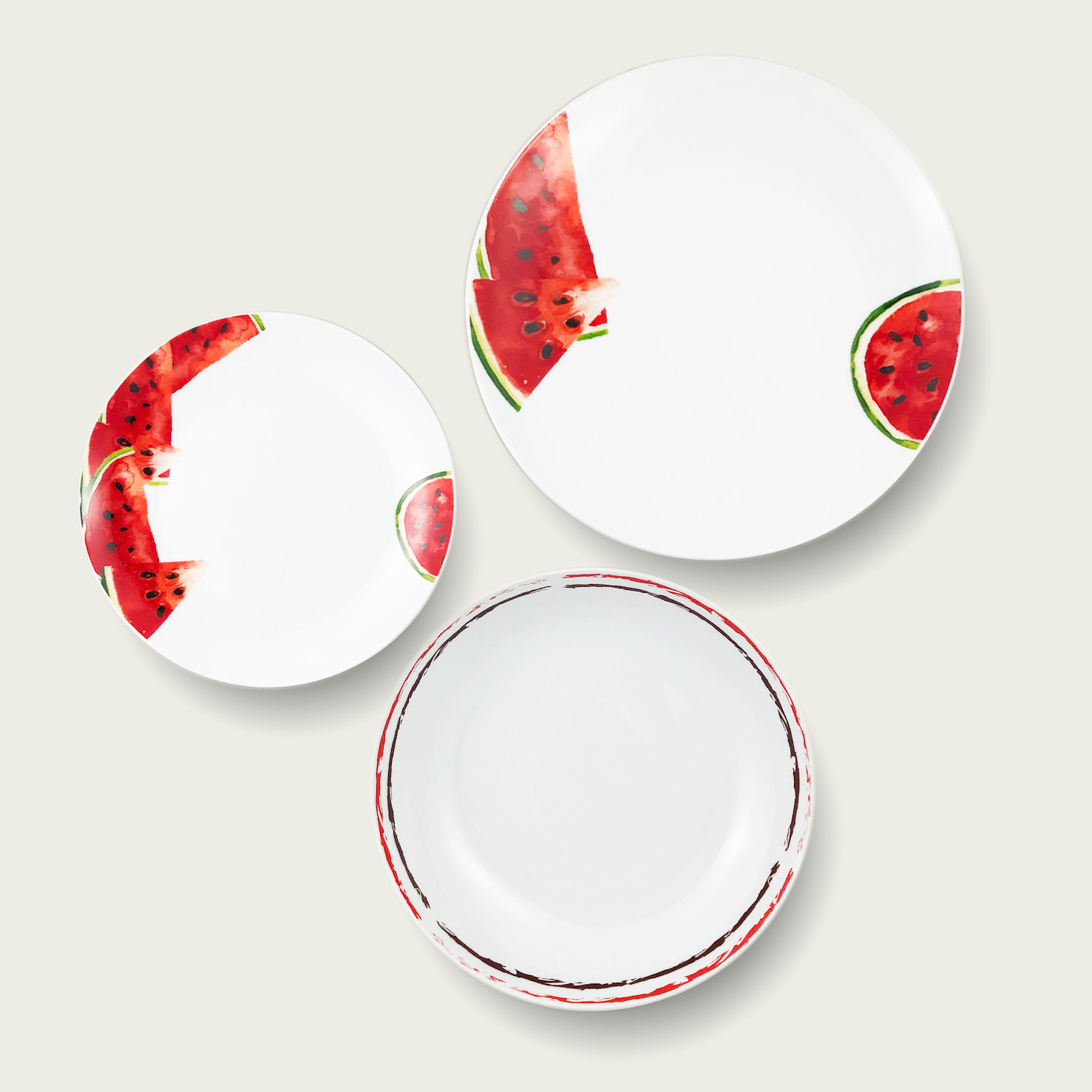 SET 18 PIATTI FRUIT ANGURIA