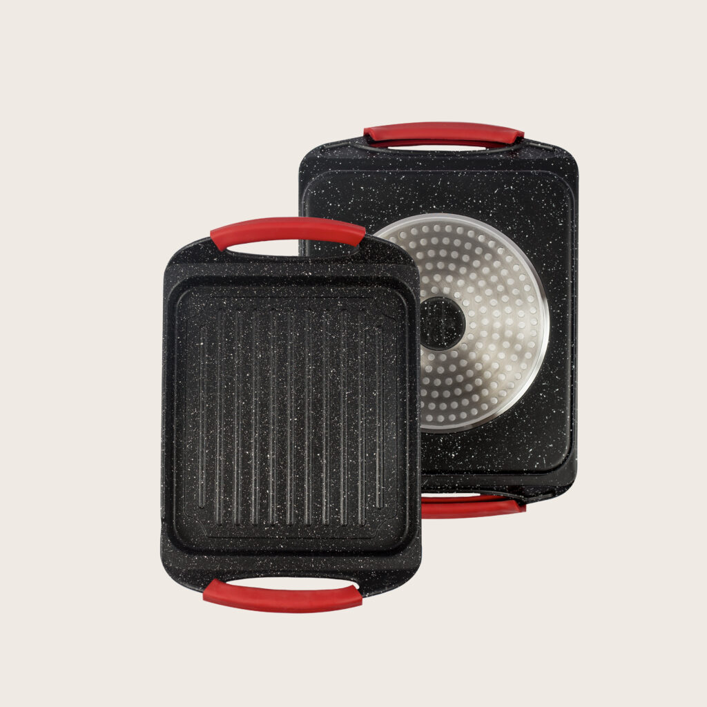 Ilsa Italy Bistecchiera rettangolare DietiGrill Induction per induzione in alluminio antiaderente cm 25x35 | Ilsa Italy