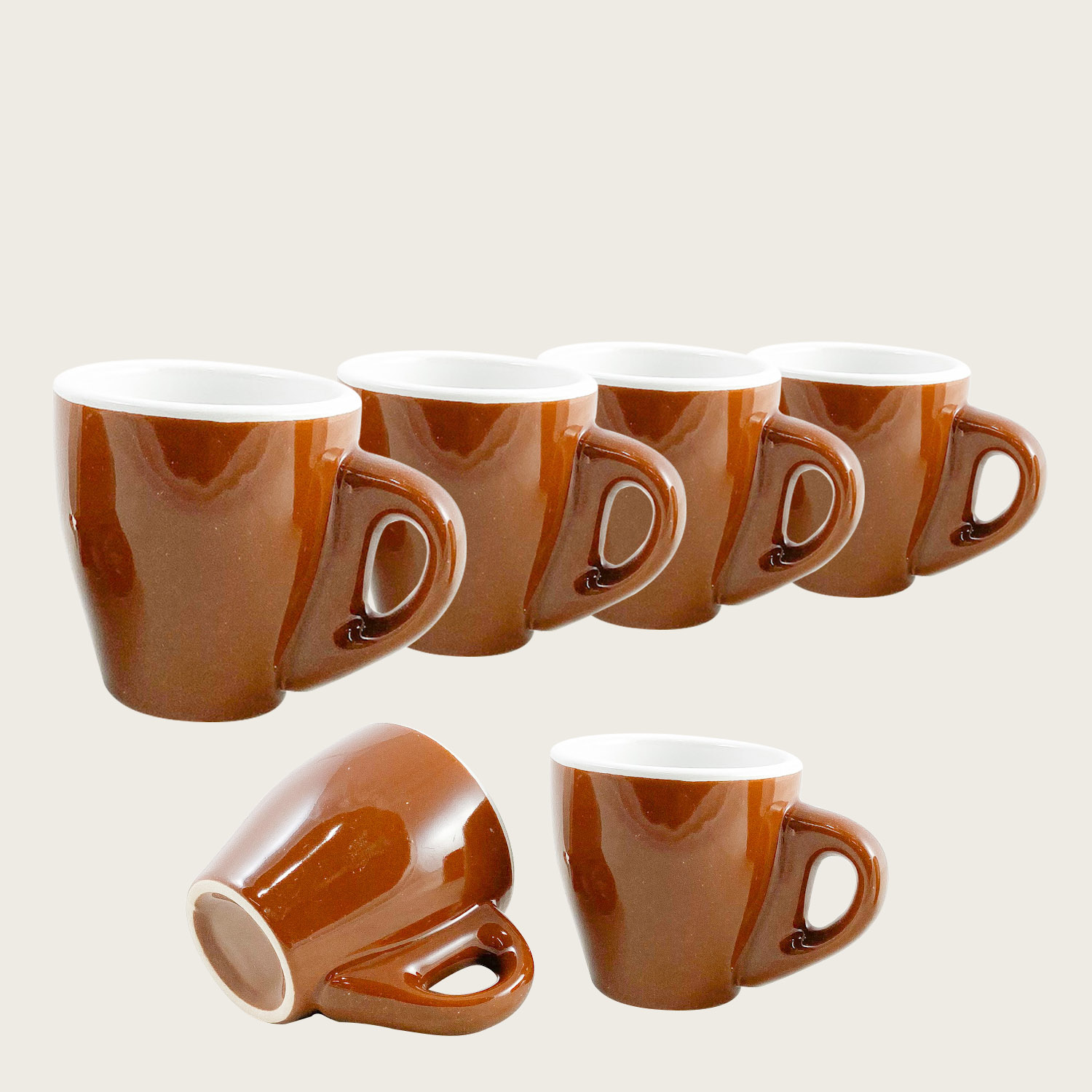 Set 6 Tazze Caffe' Con Piattino Ed Espositore Amalfi - Arca Italy