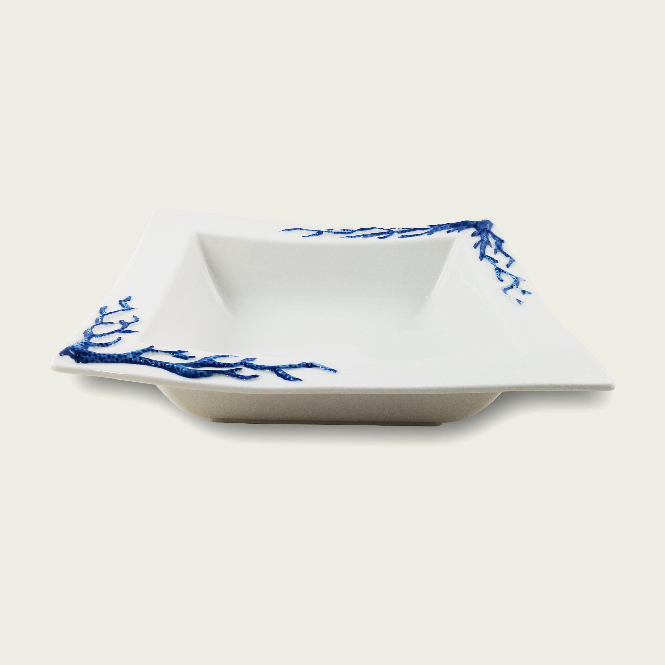 Ciotola Zuppa Con Manici Arancio Porcellana Collezione Mediterraneo