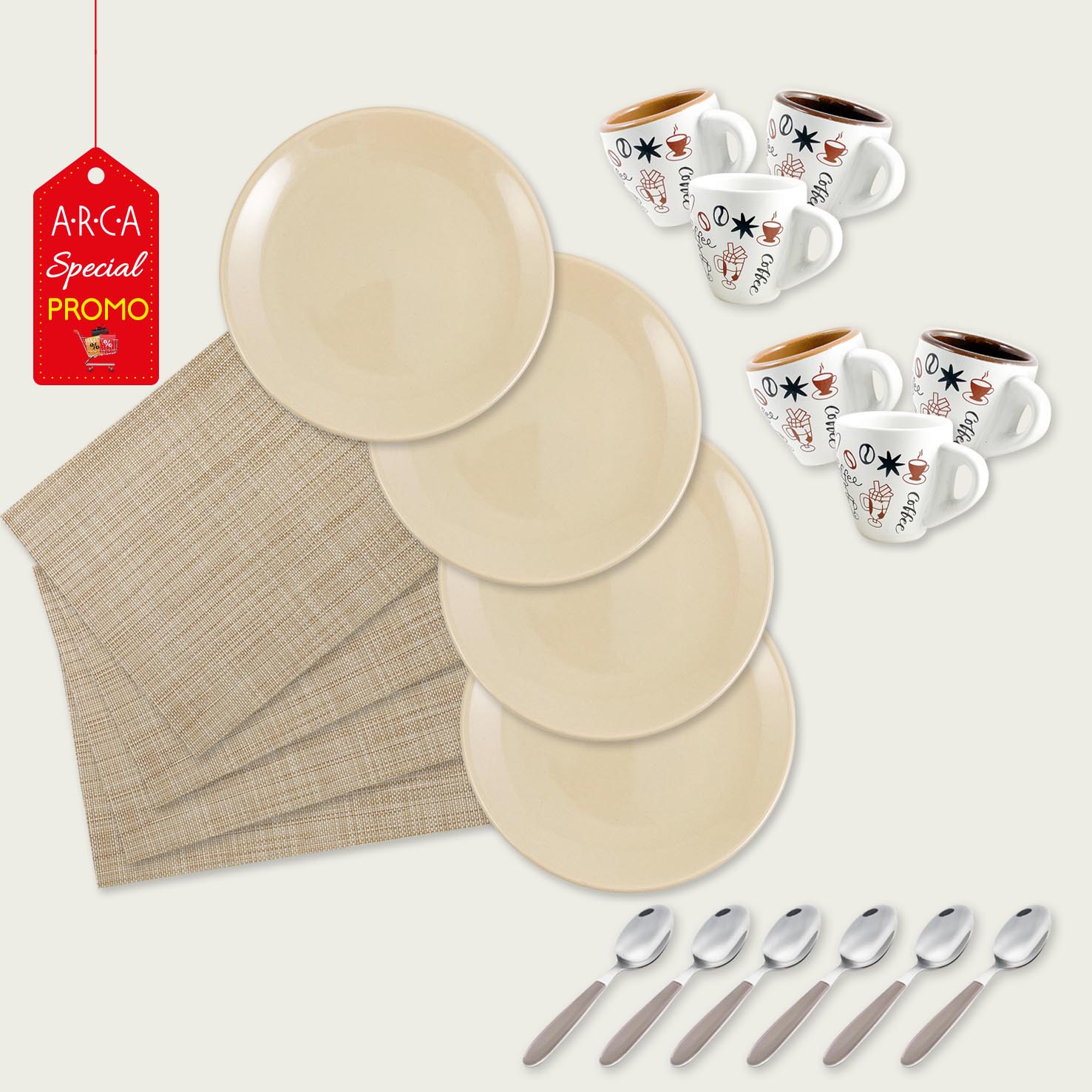 ARREDO TAVOLA COLAZIONE E DESSERT - BOX PROMO