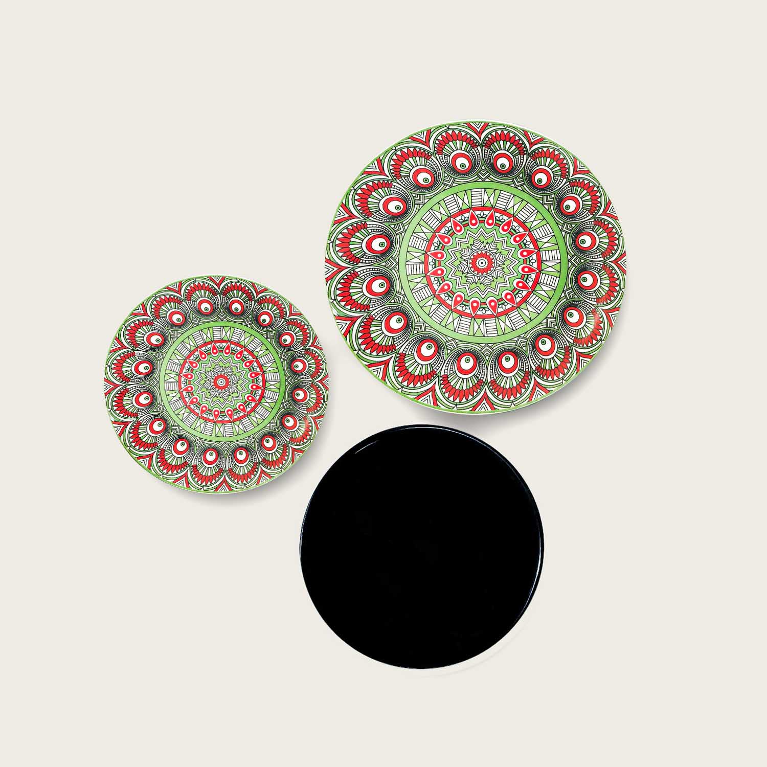 SET 18 PIATTI COORDINATI IN PORCELLANA BLACK