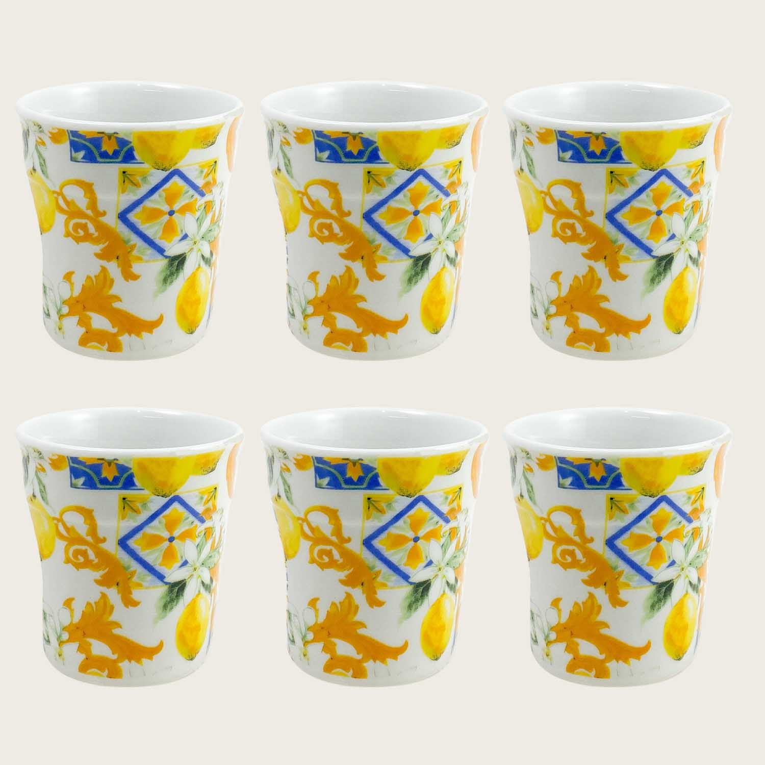 SET 6 BICCHIERINI DA CAFFE' LEMON