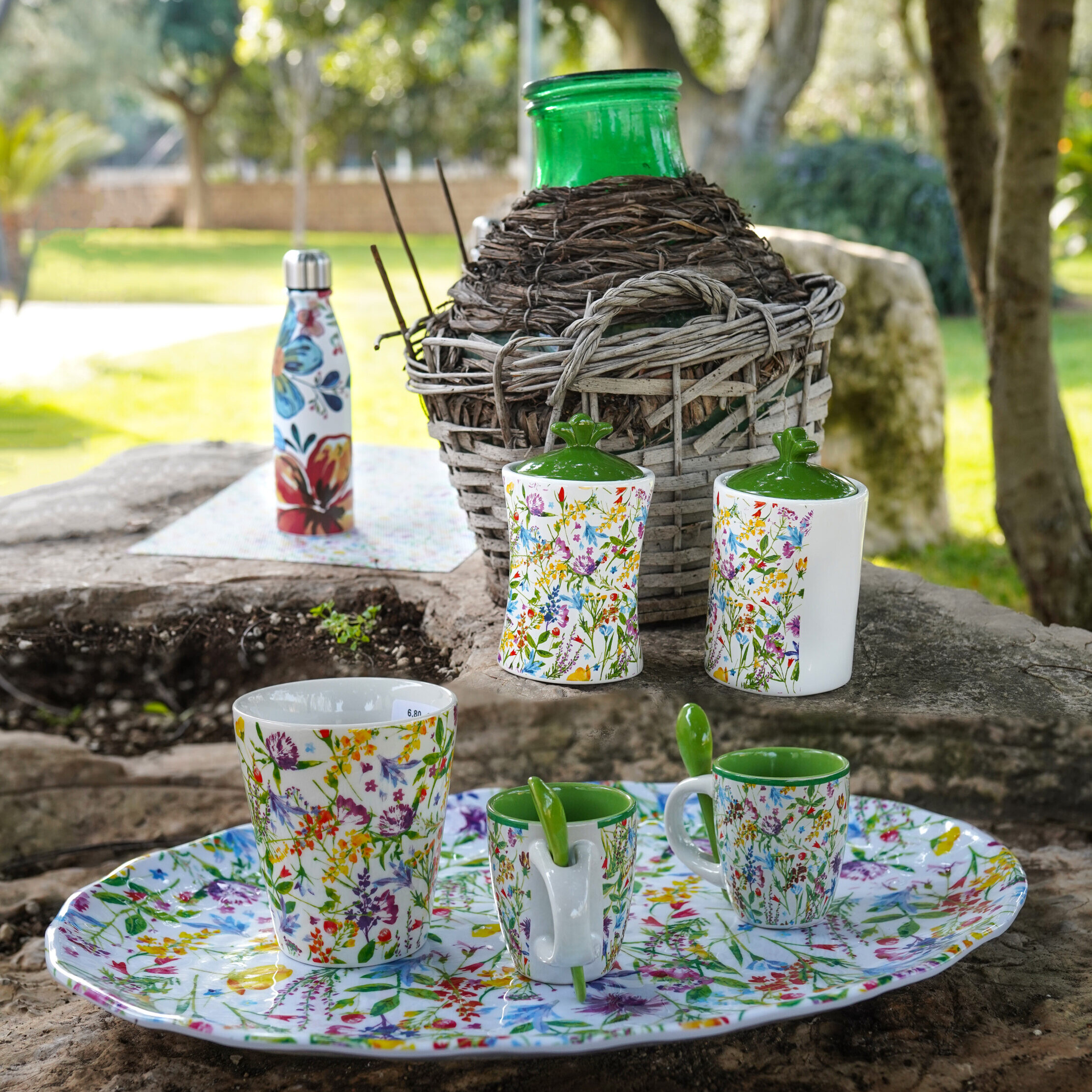 Set 4 Tazze Con Cucchiaino Spring