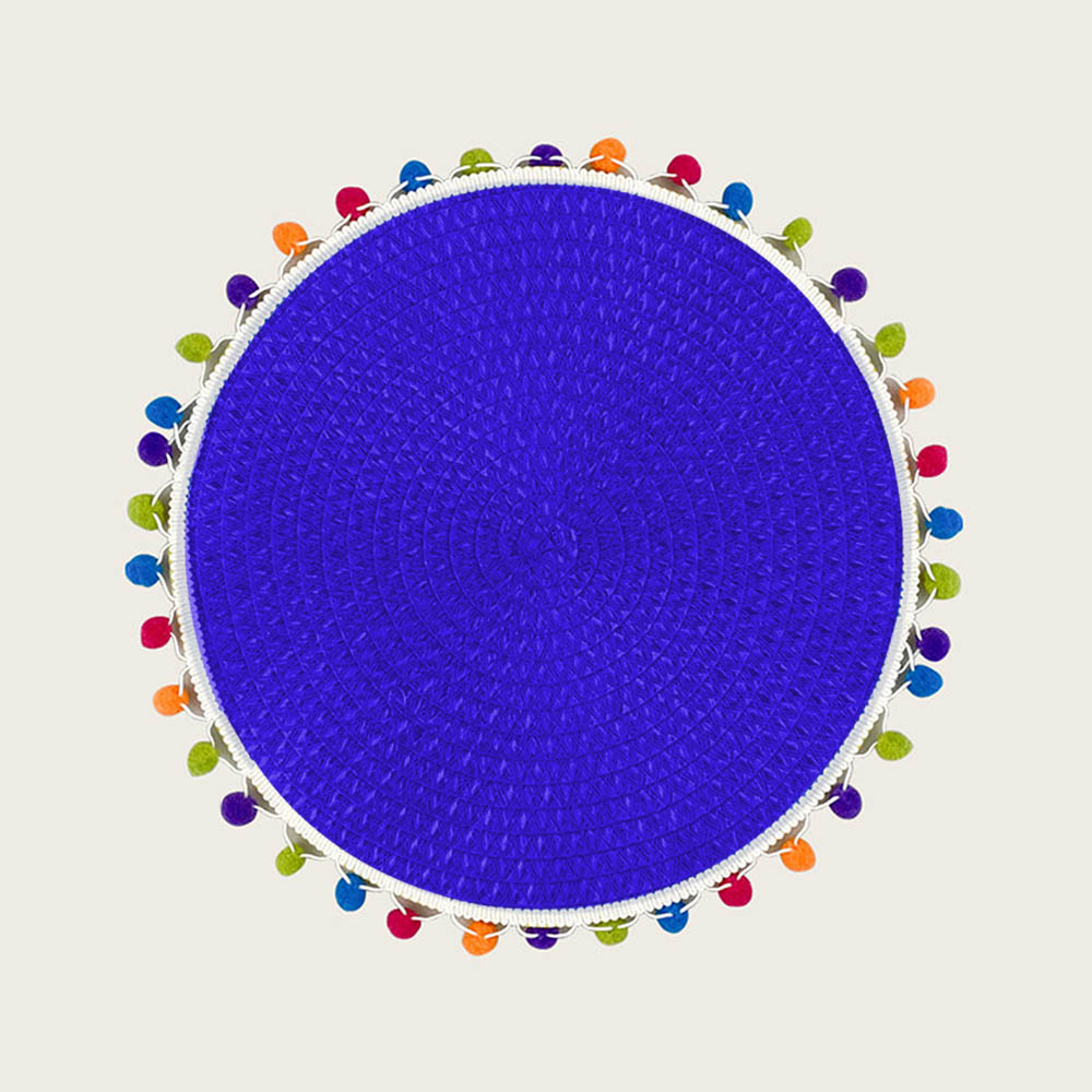 SOTTOPIATTO PONPON DARK BLU