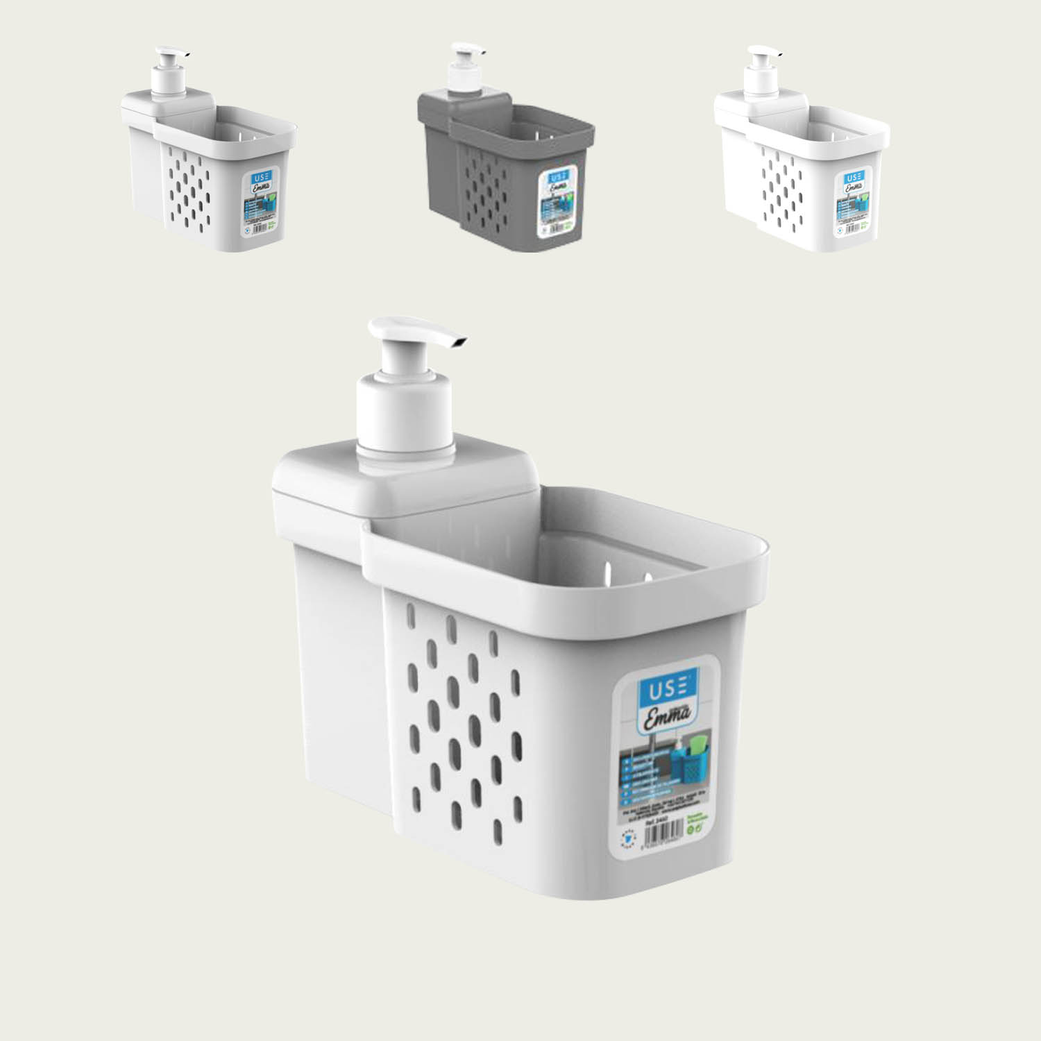DISPENSER IN PLASTICA CON CONTENITORE