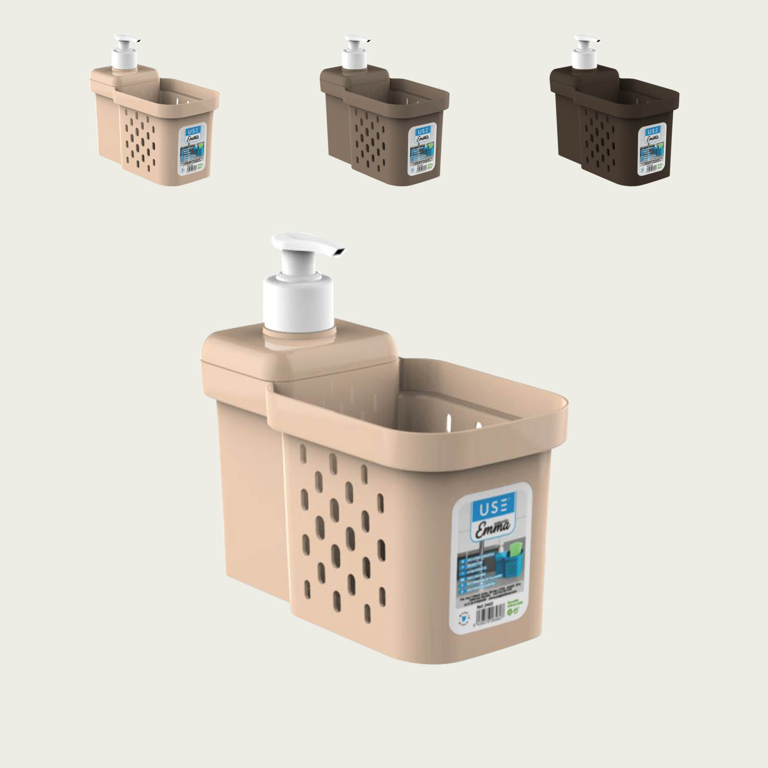 DISPENSER IN PLASTICA CON CONTENITORE