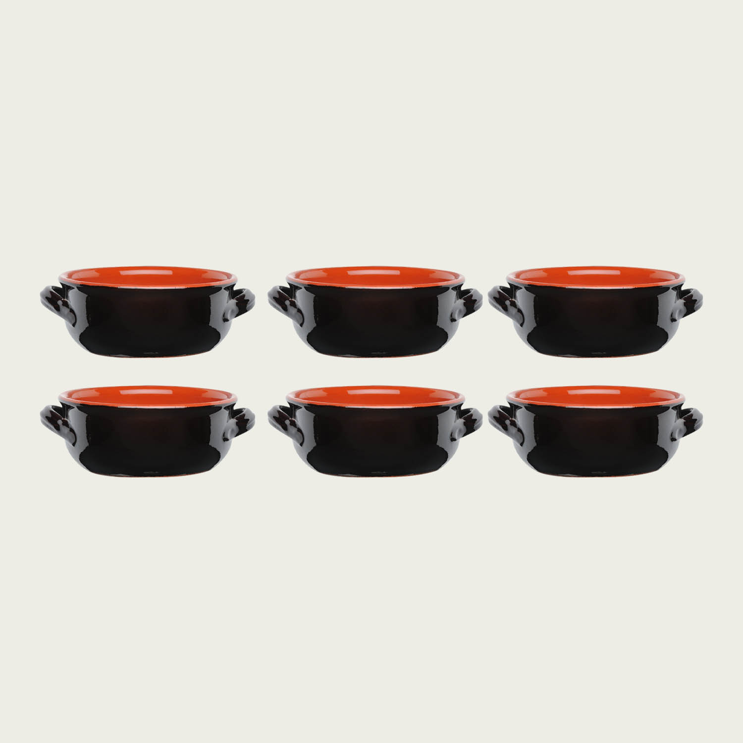 SET 6 TEGAMINI IN TERRACOTTA BRUNELLA 17CM