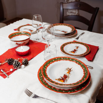 Set 18 Piatti Natale Christmas - Slitta (Sled)