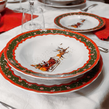Set 18 Piatti Natale Christmas - Slitta (Sled)