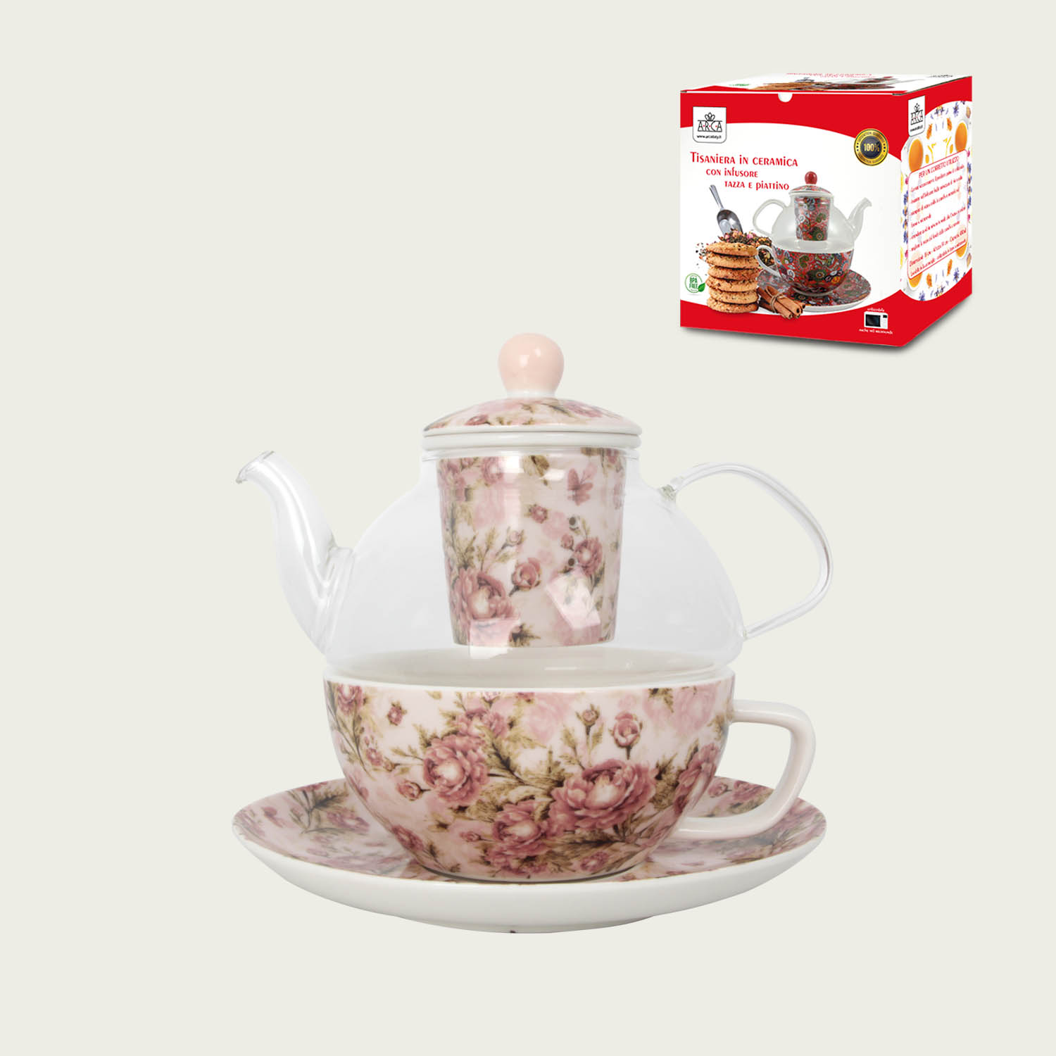 COUPE TAZZA COLAZIONE CON PIATTINO CL45 PORCELLANA - Arcucci