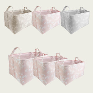 SET 3 CESTI CON DECORO FLOREALE