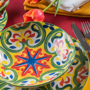 Piatto In Melamina Decoro Tenerife