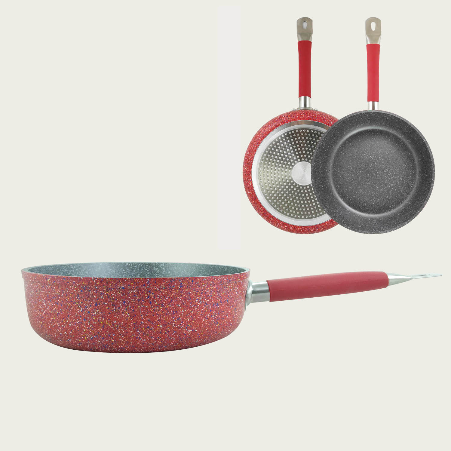PADELLA ALTA LINEA CORAL IN ALLUMINIO