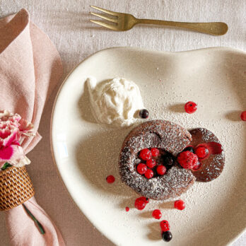 Piatto Forma Cuore Crema