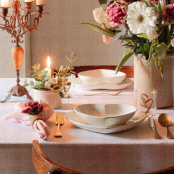 Piatto Forma Cuore Crema