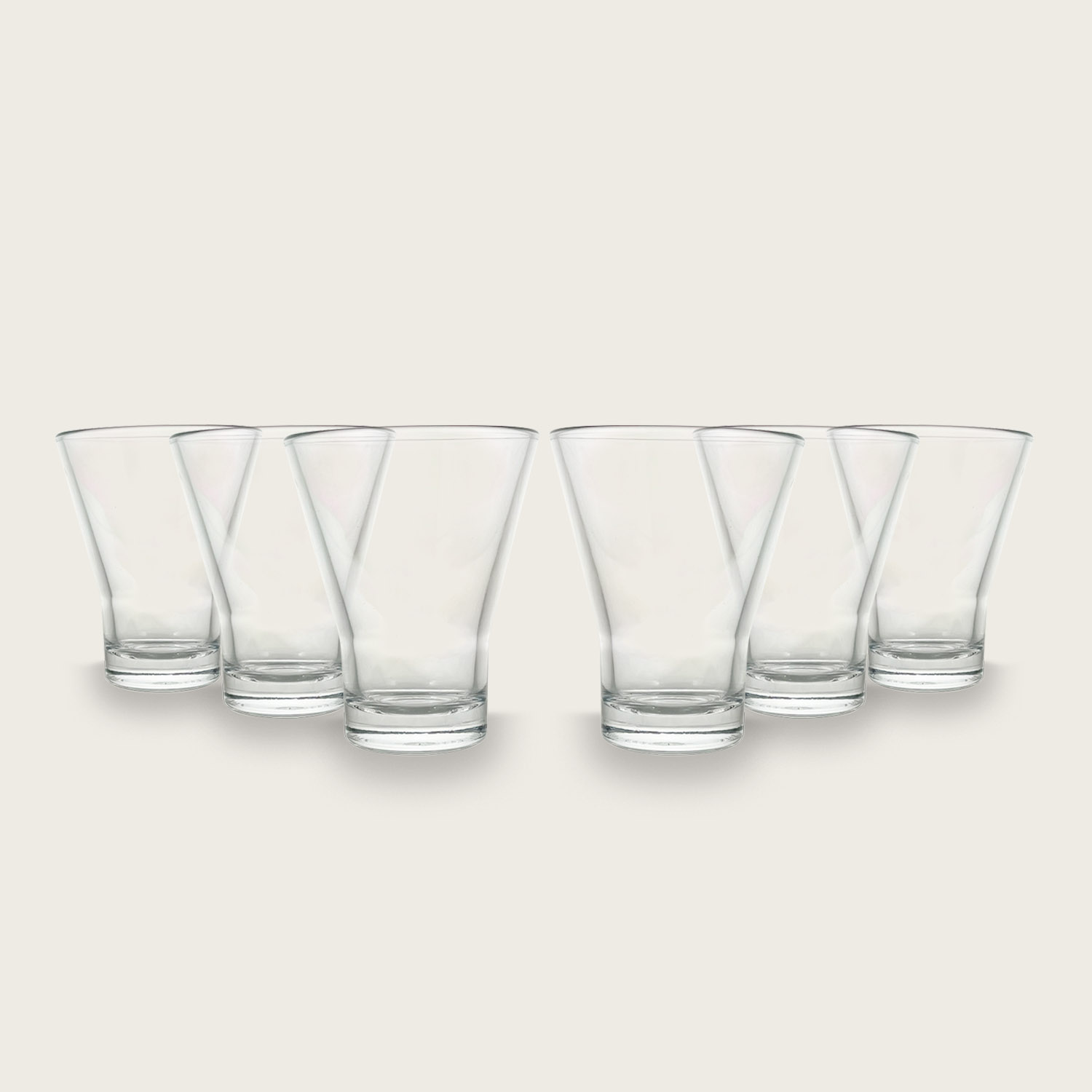 ARCA - SET 6 BICCHIERI DA ACQUA- 27CL - MADE IN ITALY - LAVASTOVIGLIE -  RESISTENTI - DURATURI - (CAPRI)