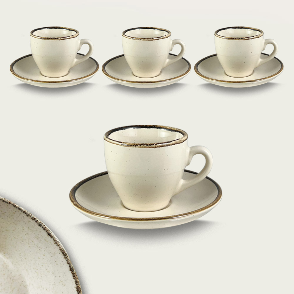 Tierra Set 4 Tazze Caffè Crema