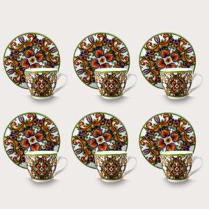 Set 6 Tazze Da Caffè Con Piatto Favignana