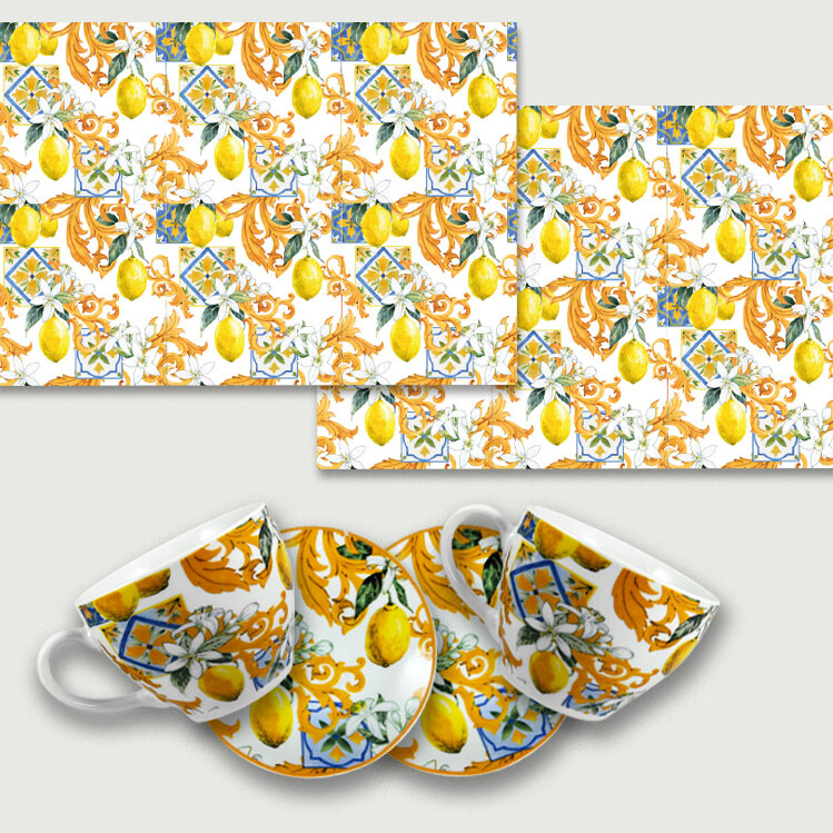 Set Colazione Decoro Lemon