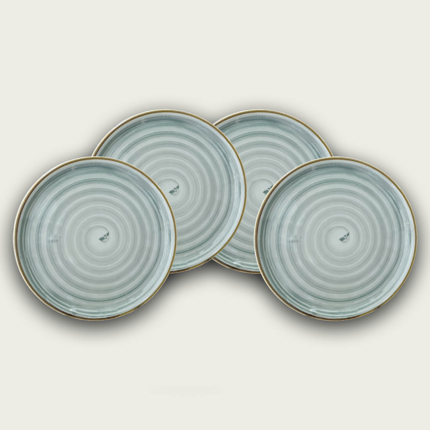 Set 4 Piatti Pizza Wirbel Verde Cm.31