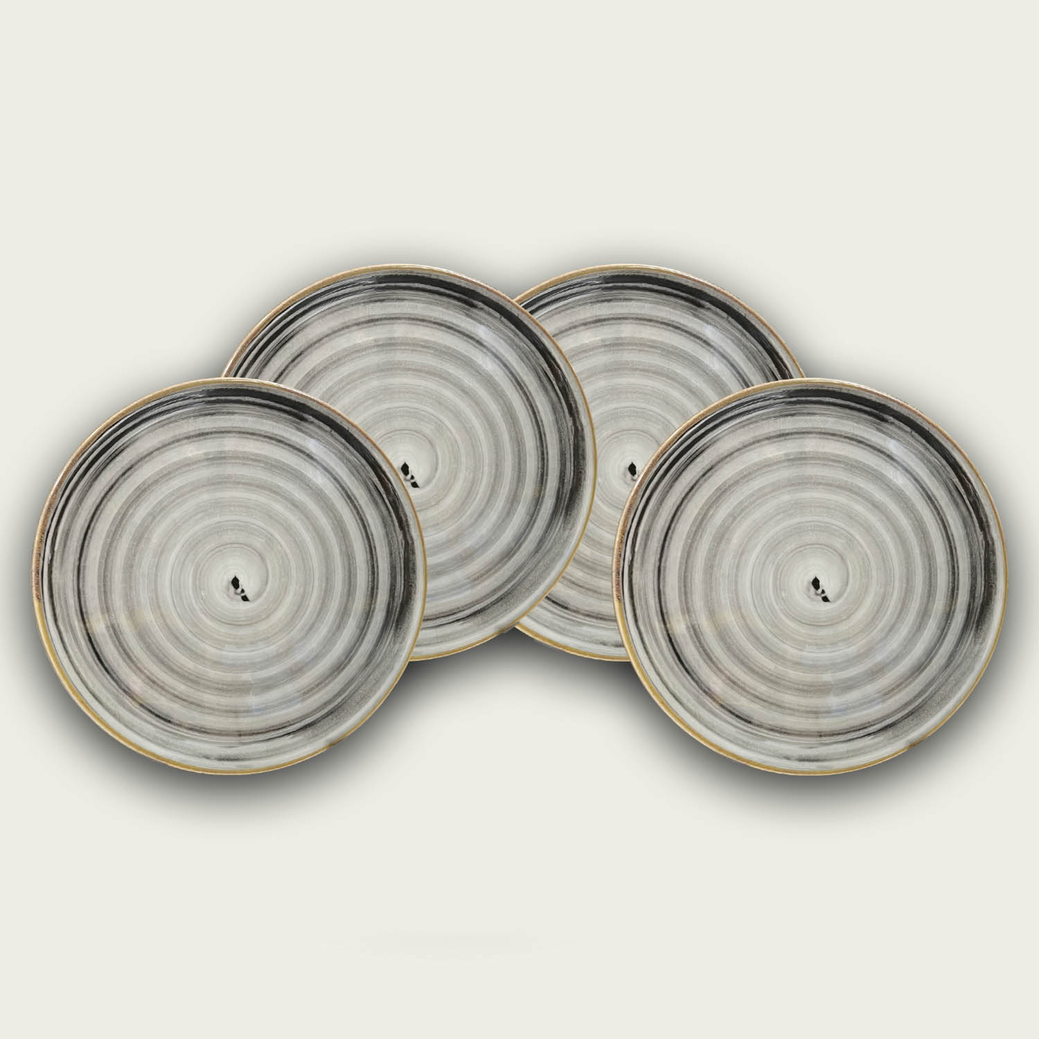 Set 4 Piatti Pizza Wirbel Grigio Cm.31