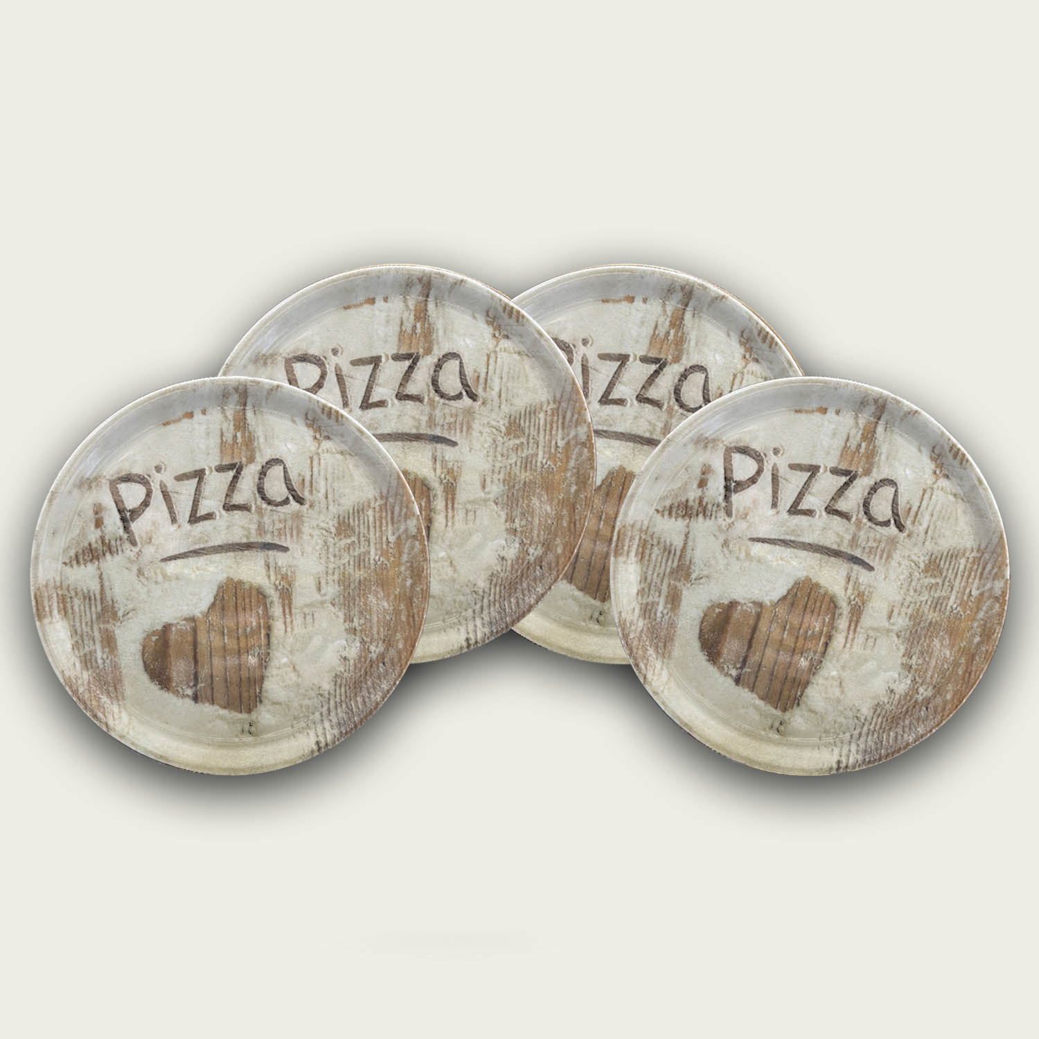 Set 4 Piatti Pizza Heart Cm.31