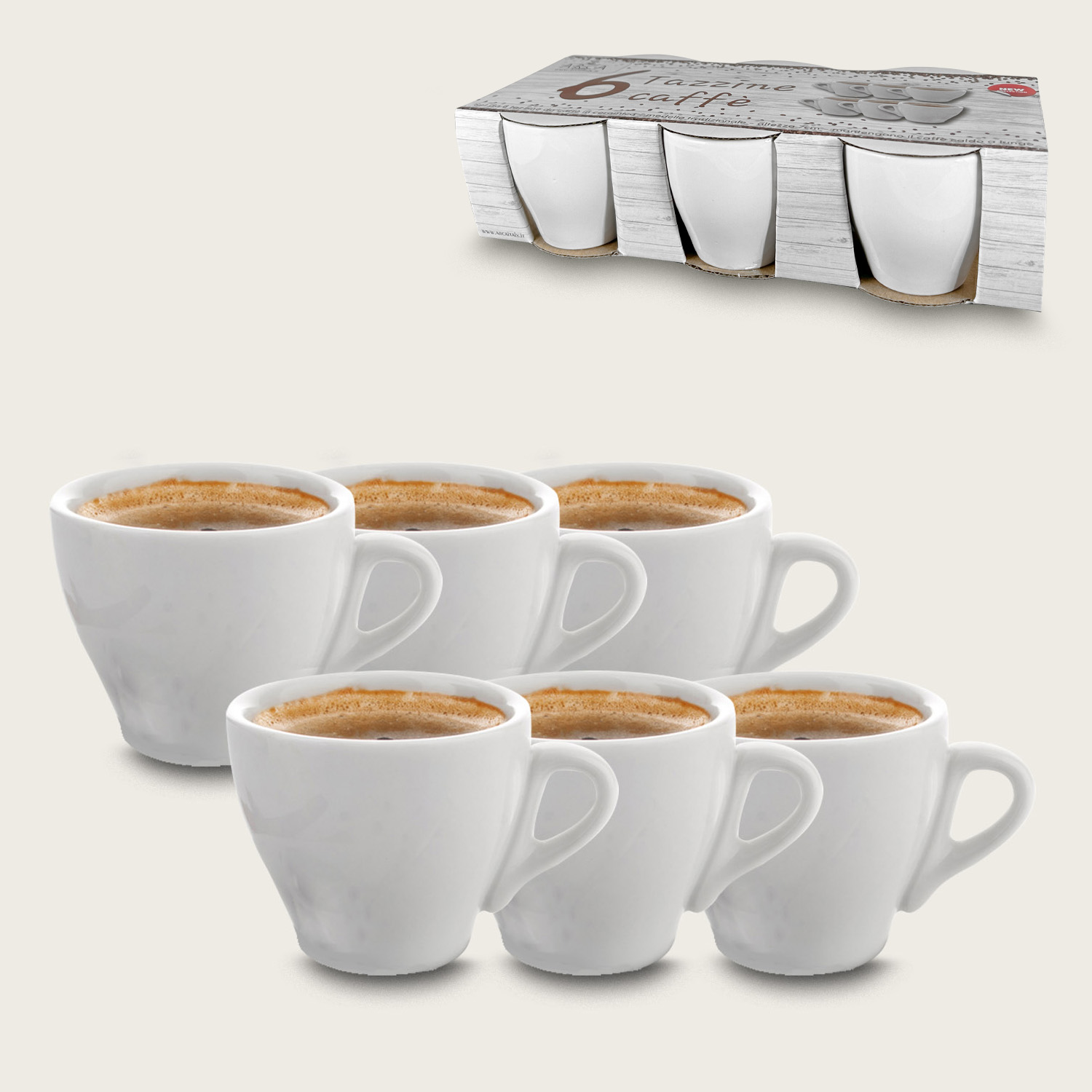 Set tazze colazione 4pz ORTIGIA con piattino Blu 340mL 55031