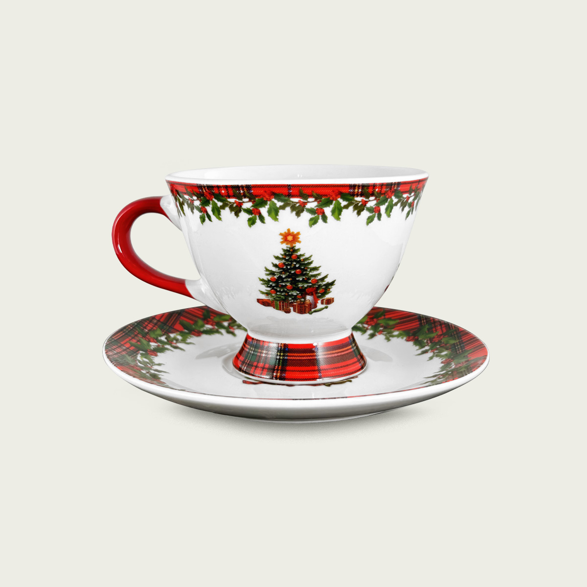 Tazza The Con Piattino Scottish Tree