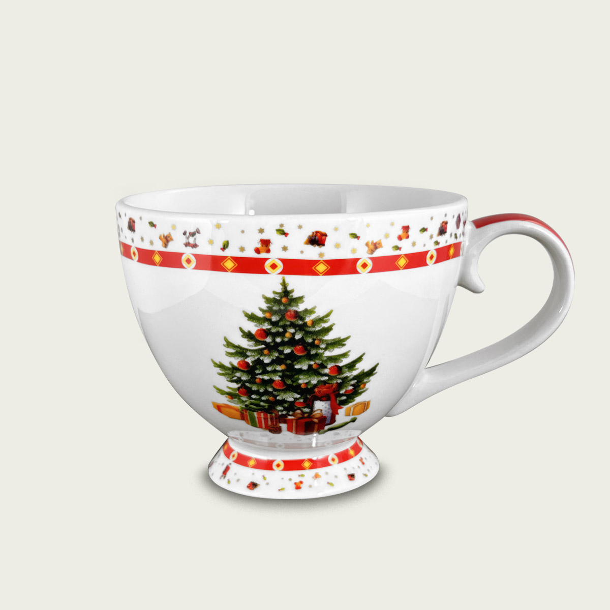 Set 2 Mug Christmas Tree Gold
