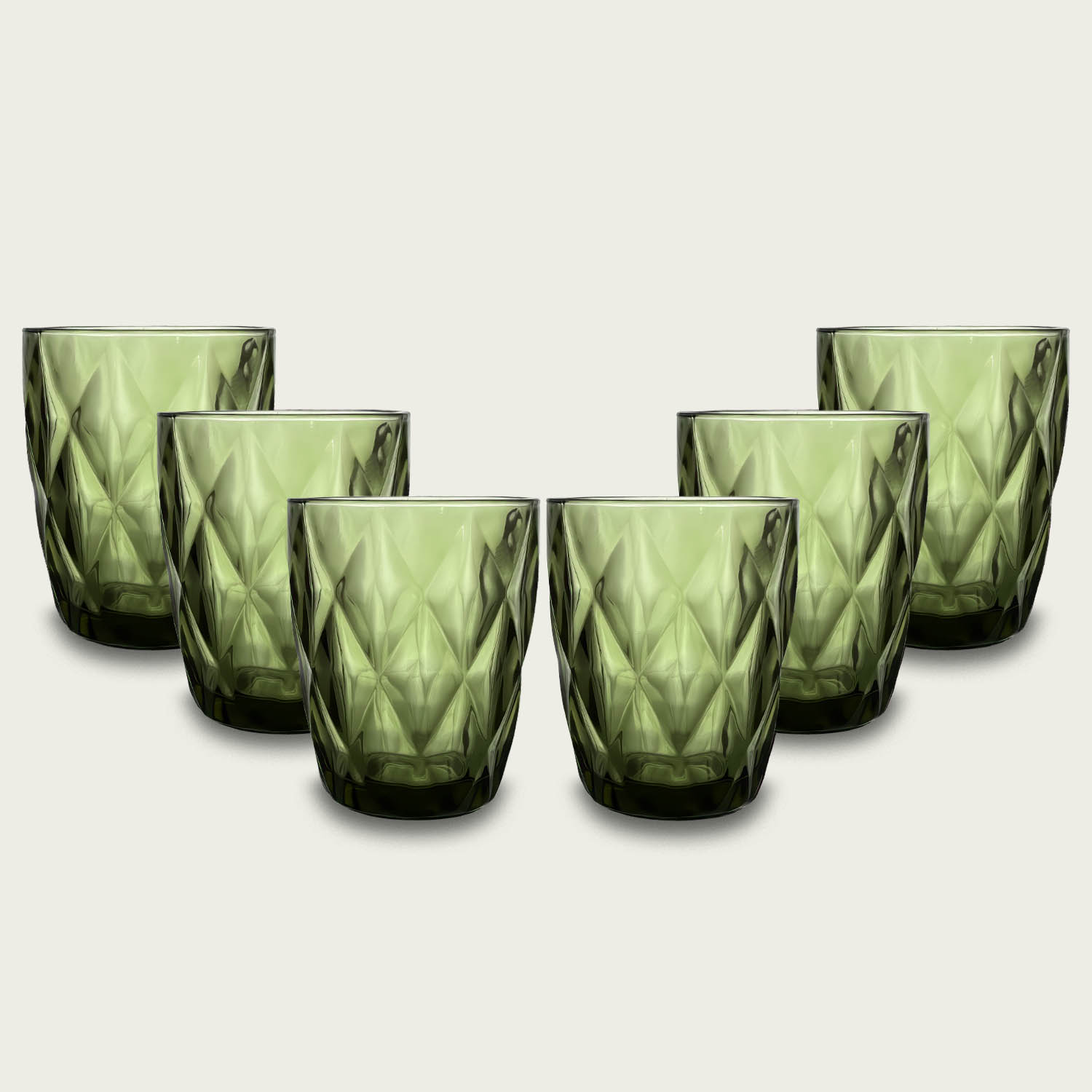 Set 6 Tumbler In Vetro Melody Verde