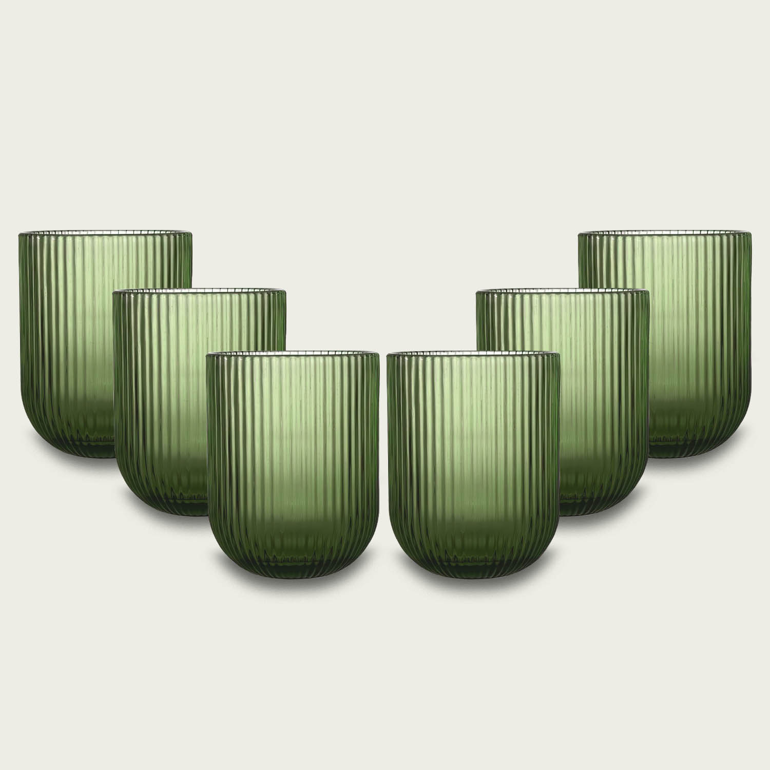 Set 6 Tumbler In Vetro Eternity Verde