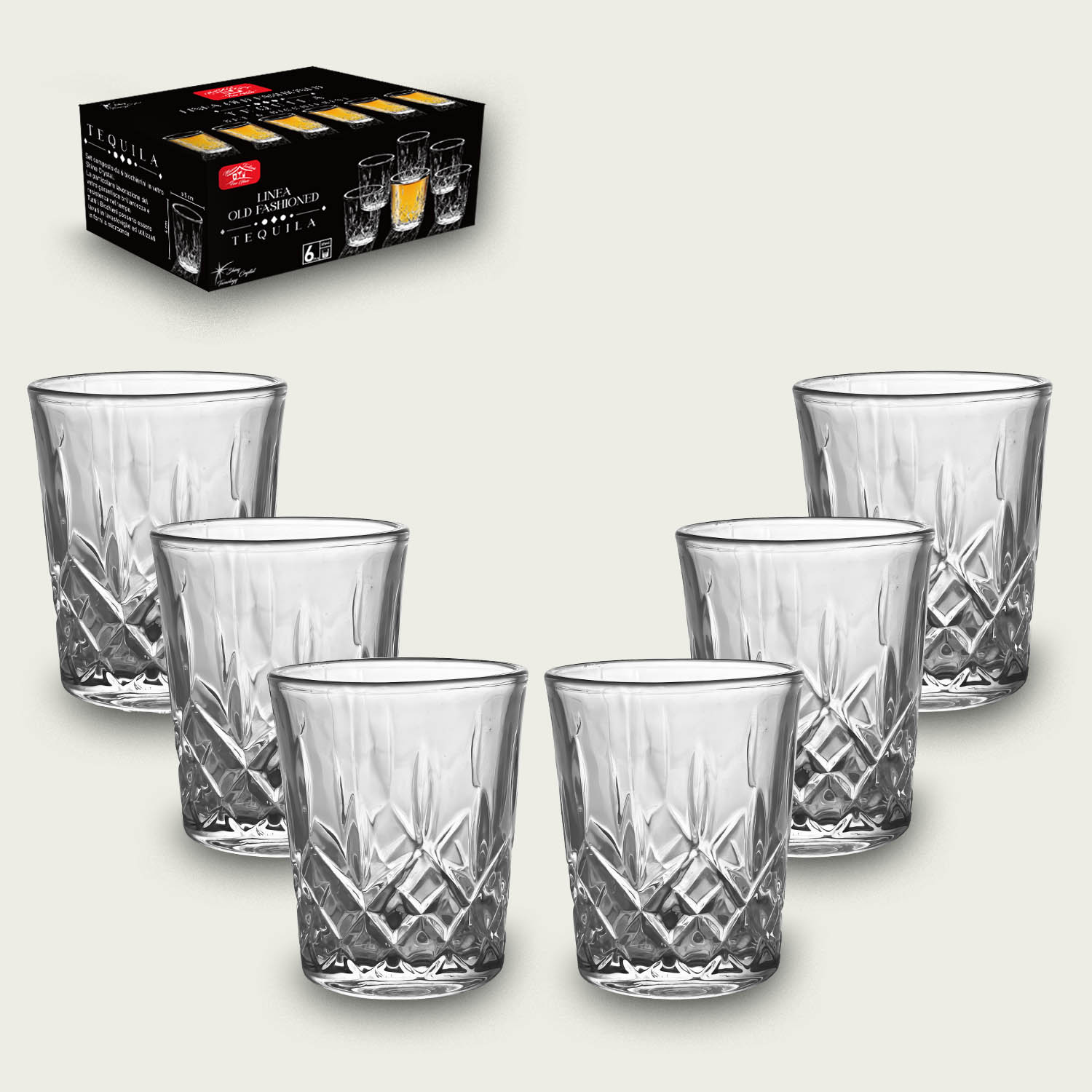 Set 6 Bicchieri Tequila 60 Ml