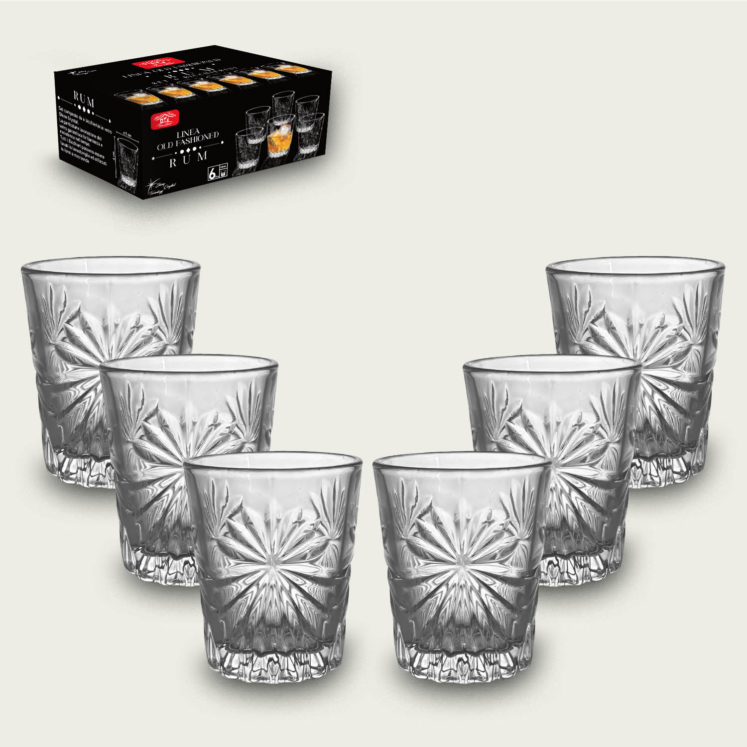 Set 6 Bicchieri Rum 60 Ml