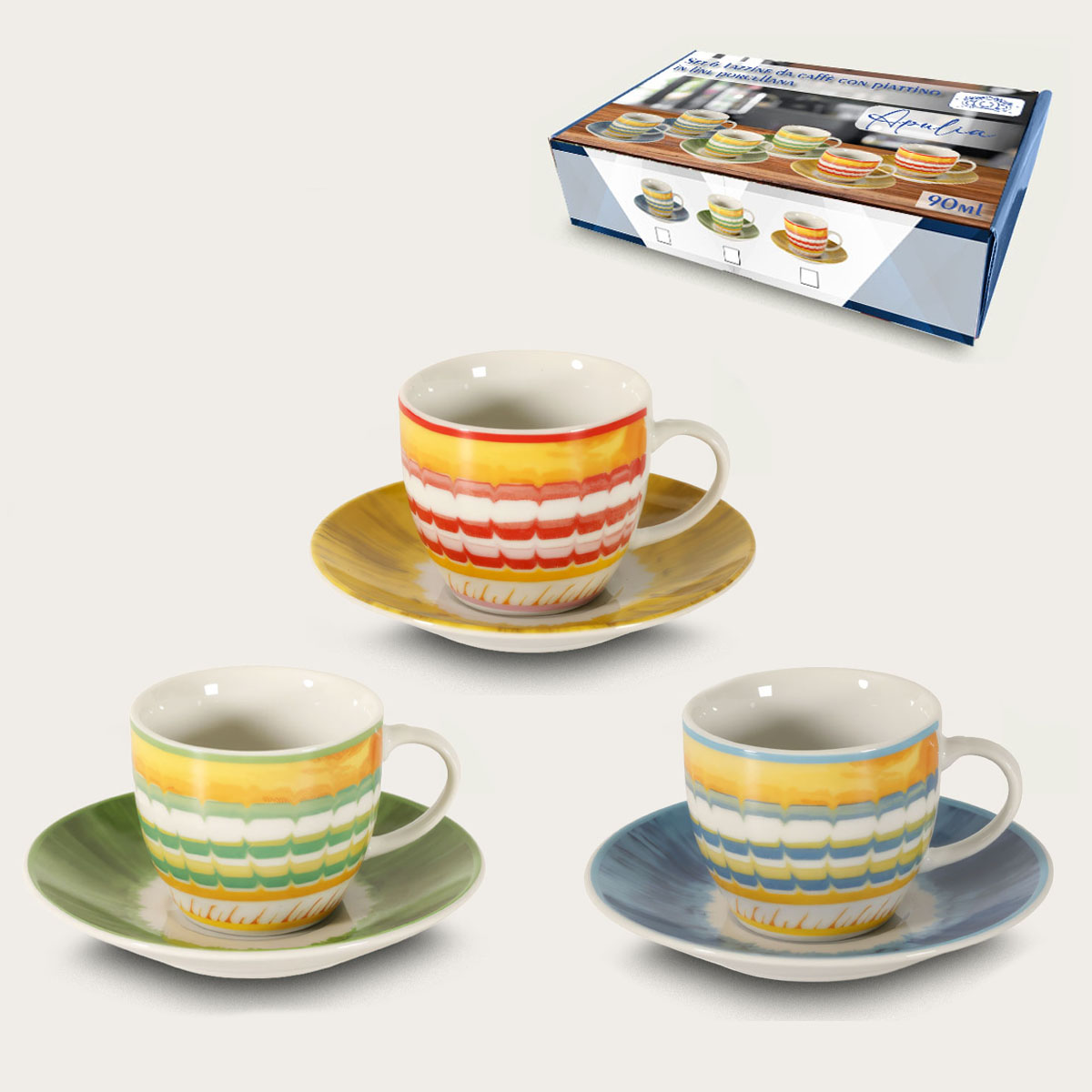 Set 6 tazze caffè United Colours Red Mikasa Set 6 tazze caffè United Colours Red Mikasa