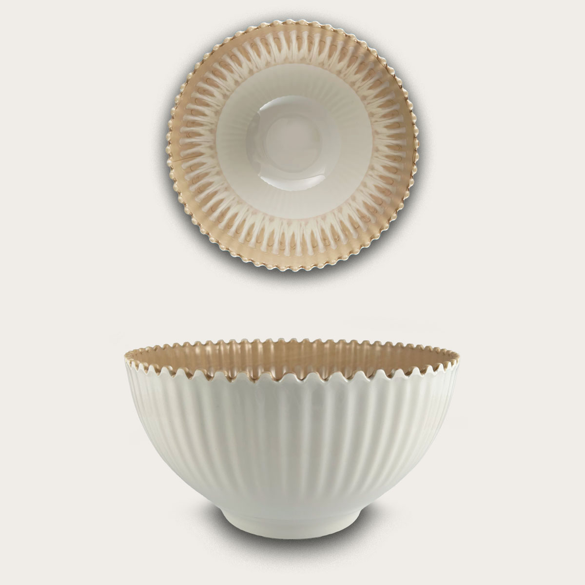 Ciotola Da Buffet EMMA In Melamina - Grigia, Ø23cm, 2.3L, Lavabile In Lavastoviglie - Foto 5